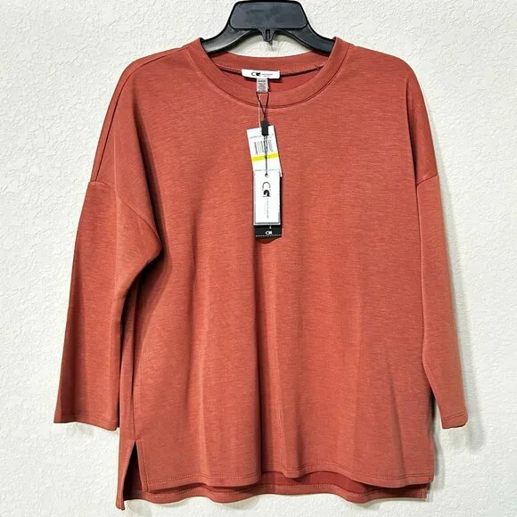 NWT Cable & Gauge Sport Yummy Sandwashed Supersoft Modal Tunic Top Tee - Picture 2 of 13
